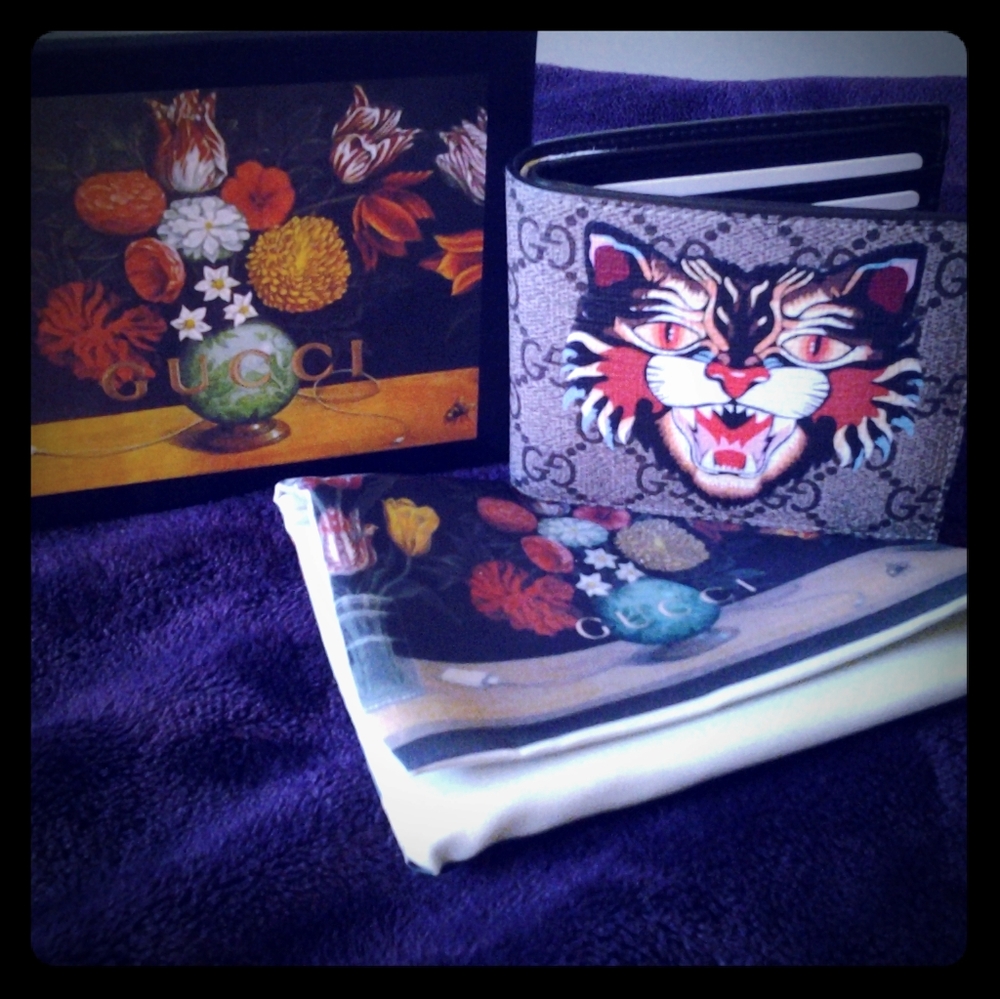 Gucci Angry Cat GG Supreme Men's Wallet